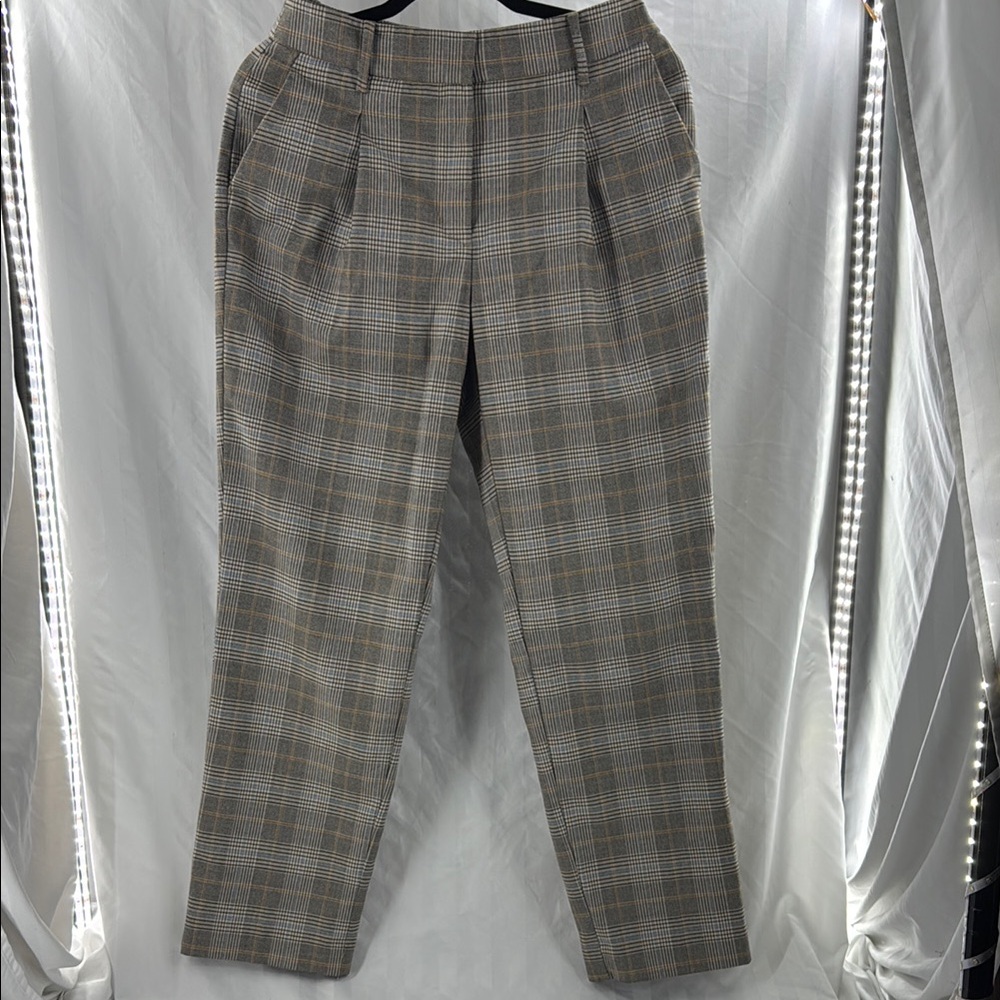 Women’s Nine West Plaid Pants in brown, blue and tan